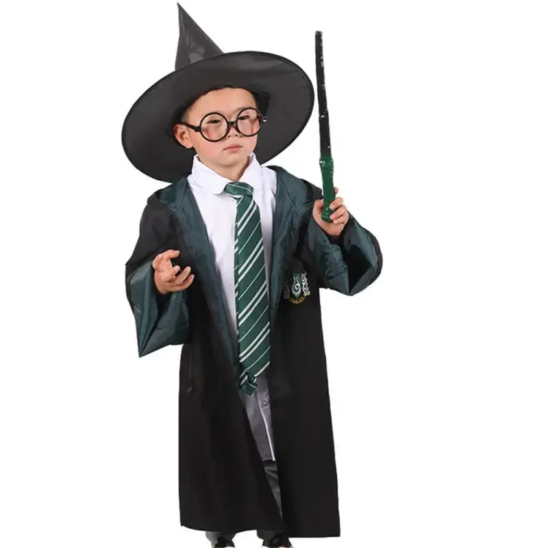 Hp Wizard Hat Cosplay Hogwarts Magic School Cos Halloween Costume Per Adulti E Bambini Black Oxford Dress Party Squisito Cappello Da Strega