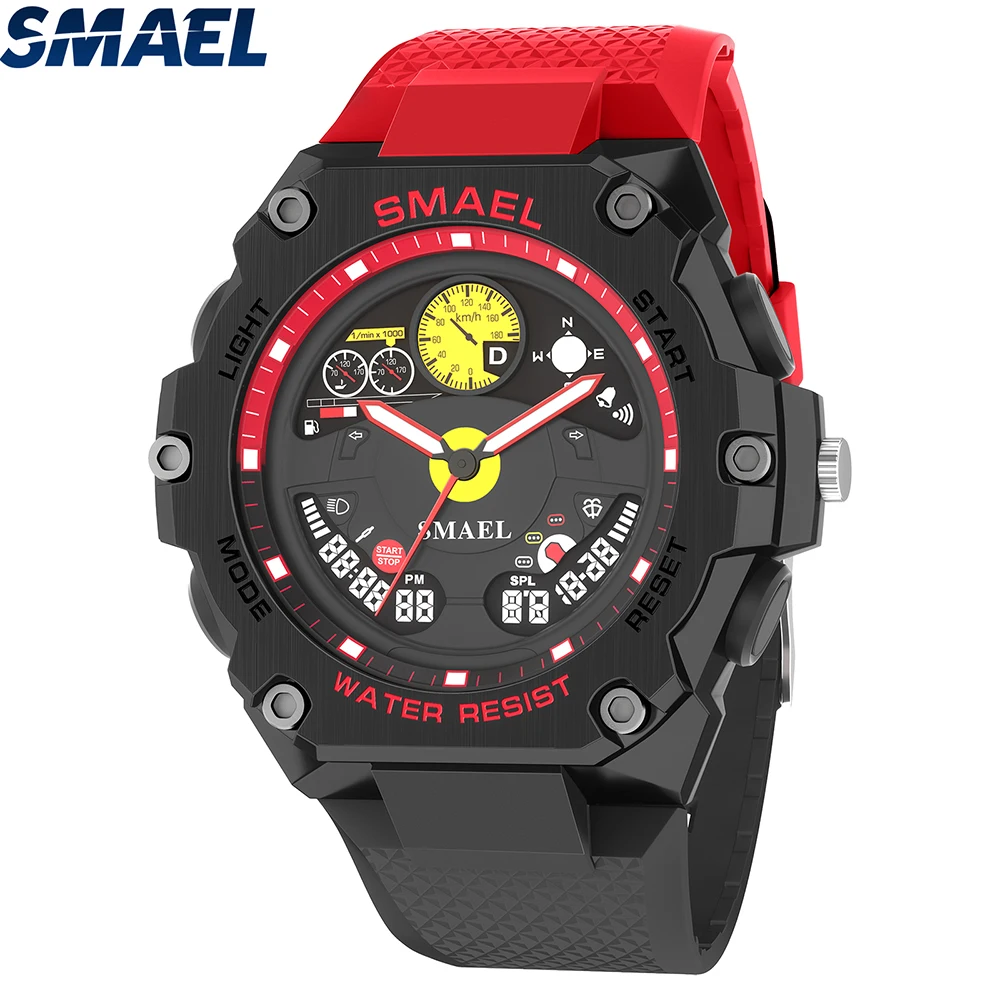 Nuovi Orologi Sportivi Dual Time Display Orologi Da Polso Mens Retroilluminazione Allarme Cronometro 8092 Orologi Militari Orologi Da Uomo A Led Digit