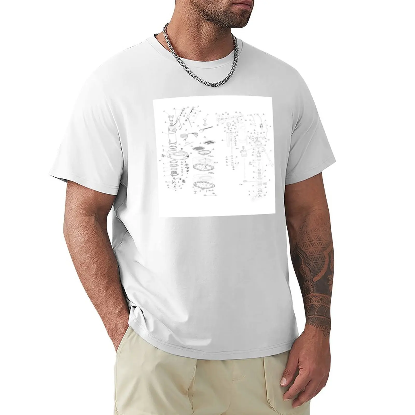 La Pavoni Professional Patent Drawing T-Shirt Graphics Sweat Anime Clothes Customs Magliette Nere Per Uomo