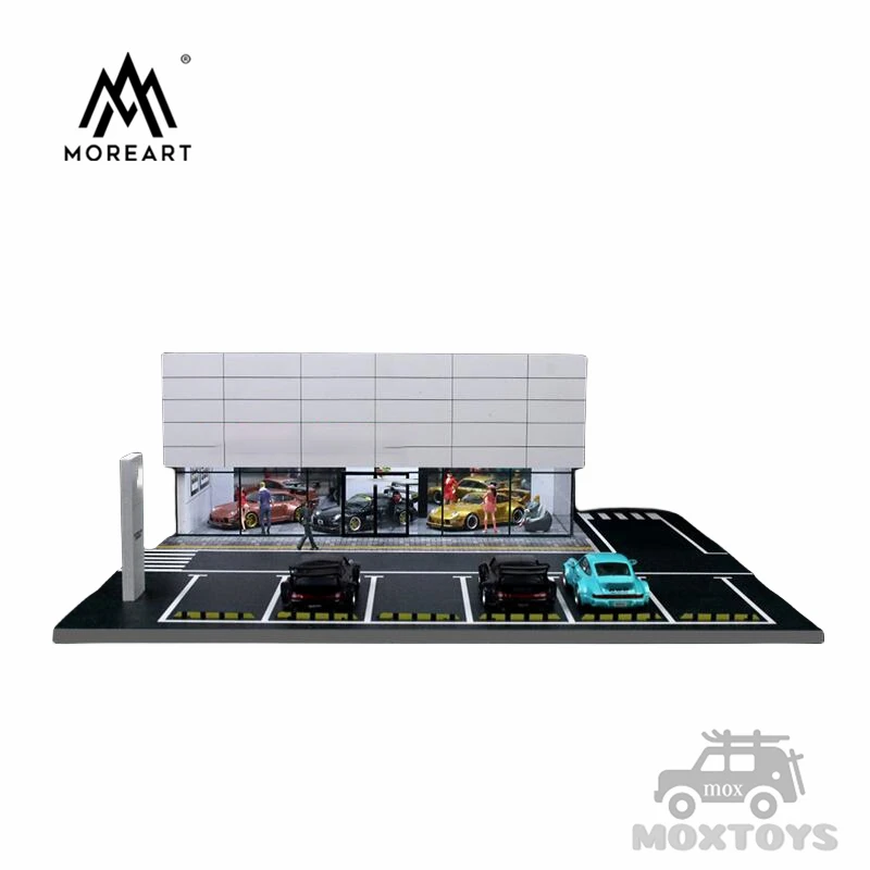 Moreart 1:64 Showroom Per Auto Con Illuminazione A Led Diorama