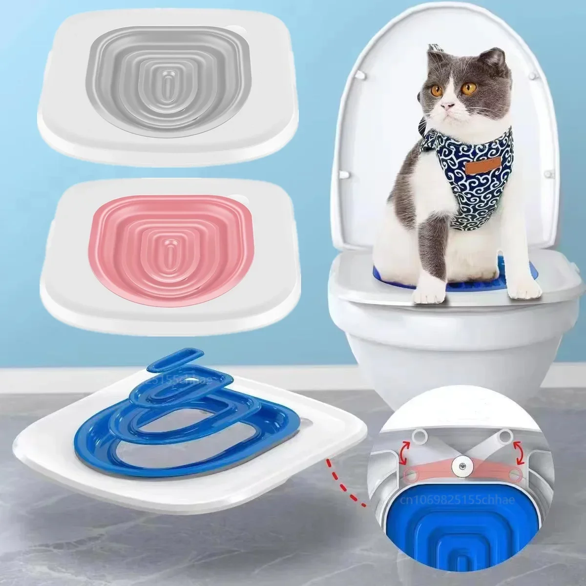 2023 Toilet Pet Upgrade Cat Toilet Trainer Toilette Da Allenamento Riutilizzabile Per Gatti Set Da Allenamento Lettiera Per Gatti Tappetino Accessori 