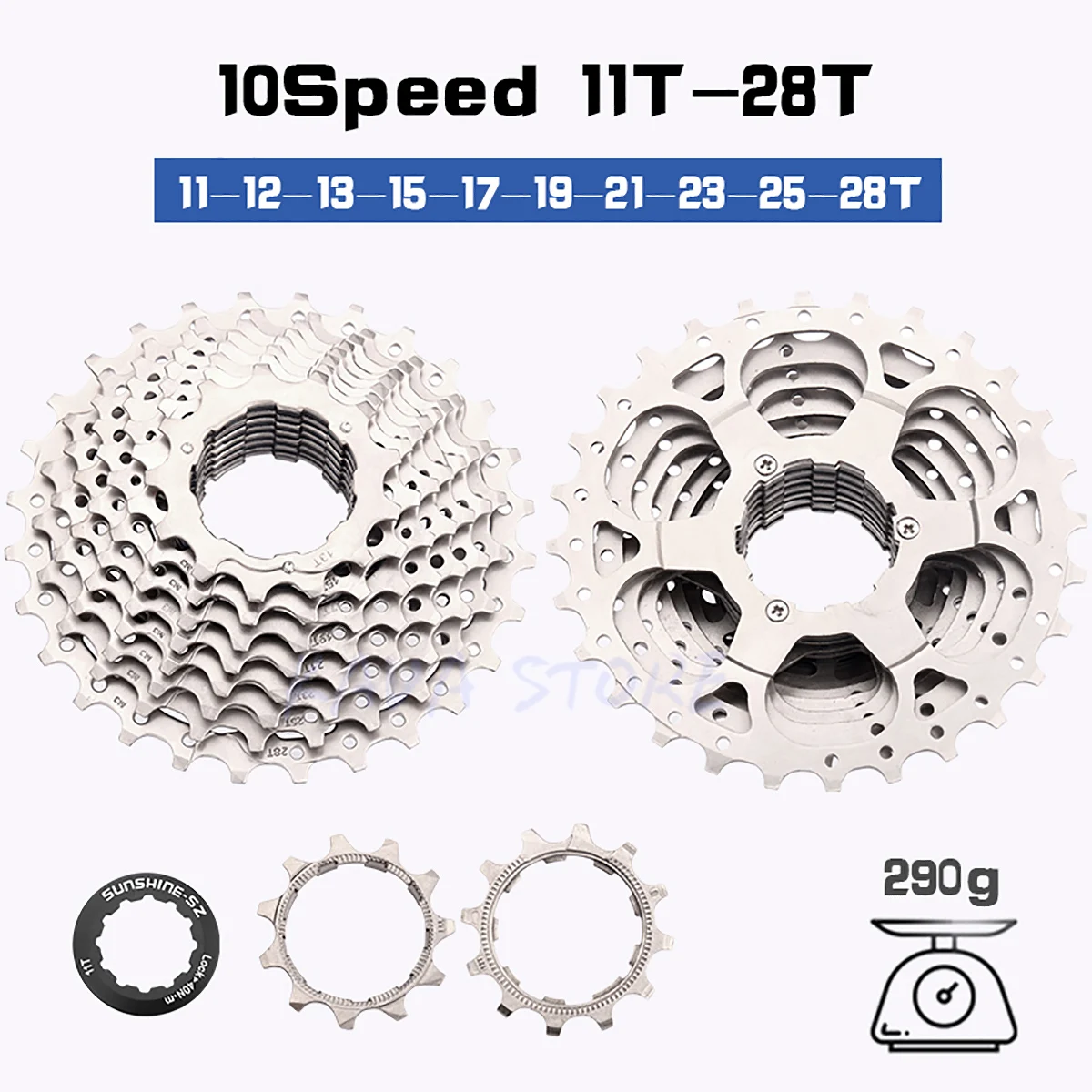 Sunshine Road Bike Ruota Libera 10 Velocità 11-28T Cassetta Bicicletta Volano Pignone Compatibile Per Parti Shimano 105 5700 4700 4600