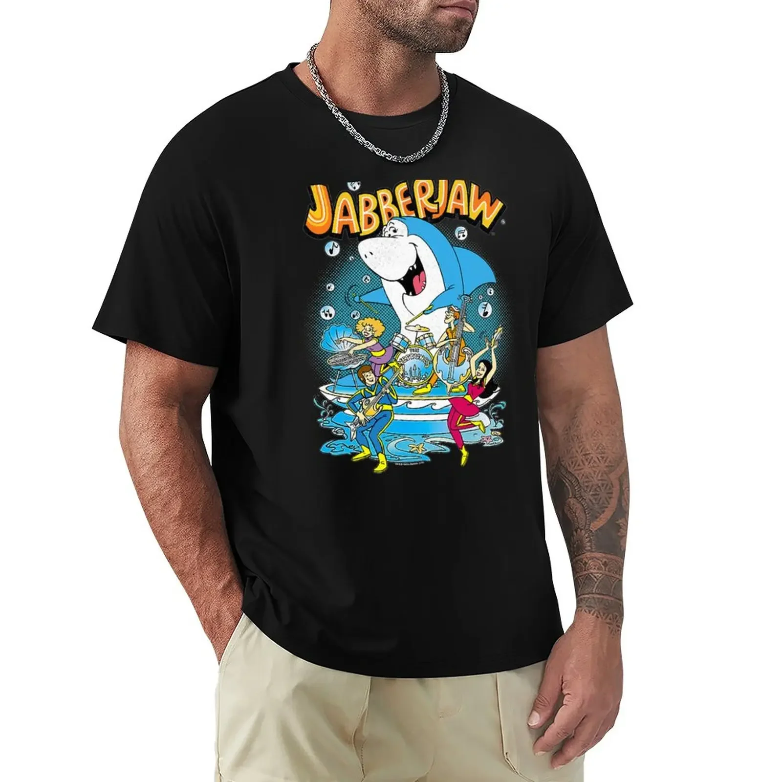 Jabbberjaw And The Neptunes T-Shirt Camicie Magliette Grafiche Oversize Fruit Of The Loom Magliette Da Uomo