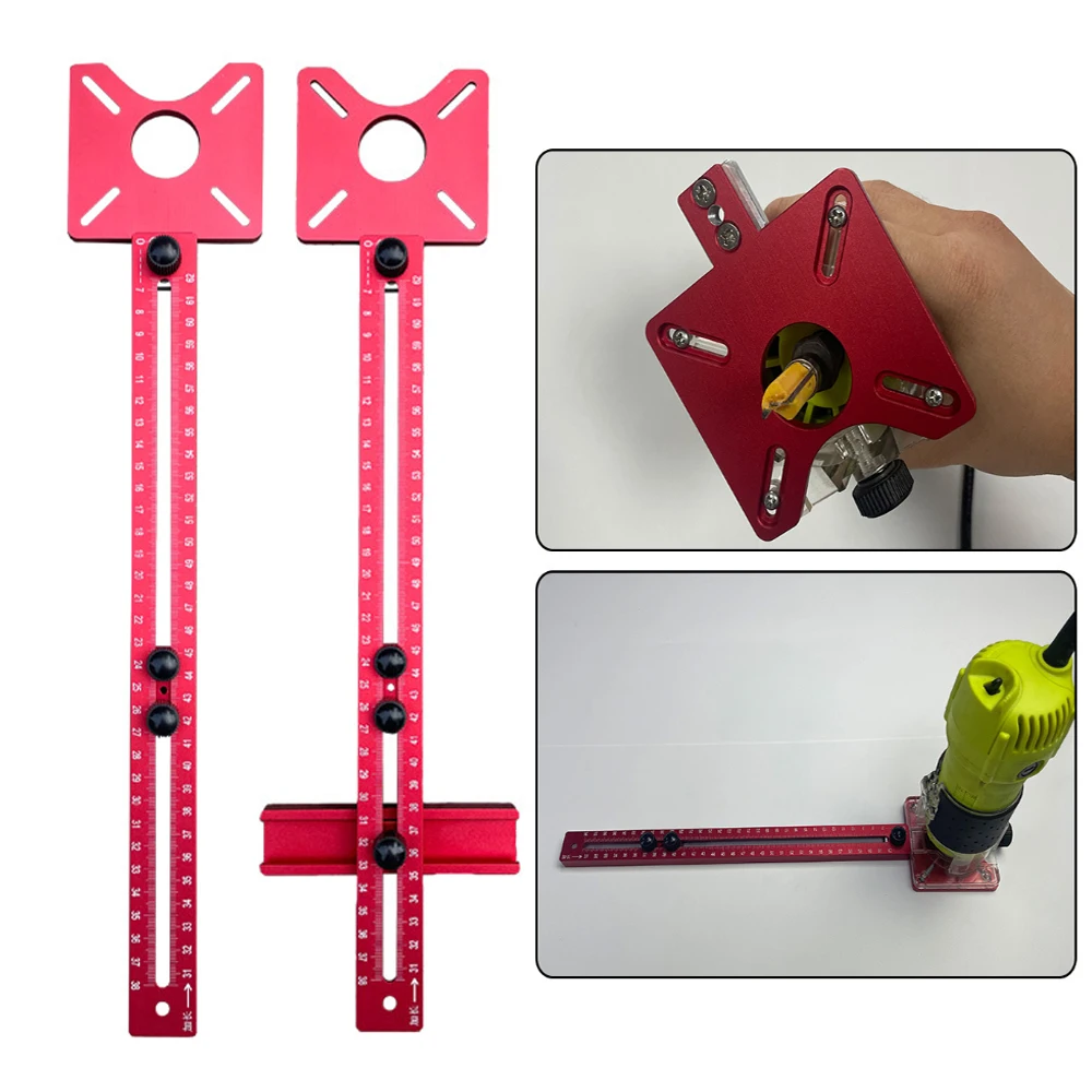 Staffa Per Scanalatura Di Fresatura Con Base Per La Lavorazione Del Legno Router Circle Jig Per Rifilatrice Carpenteria Cerchio Guida Per Il Taglio St