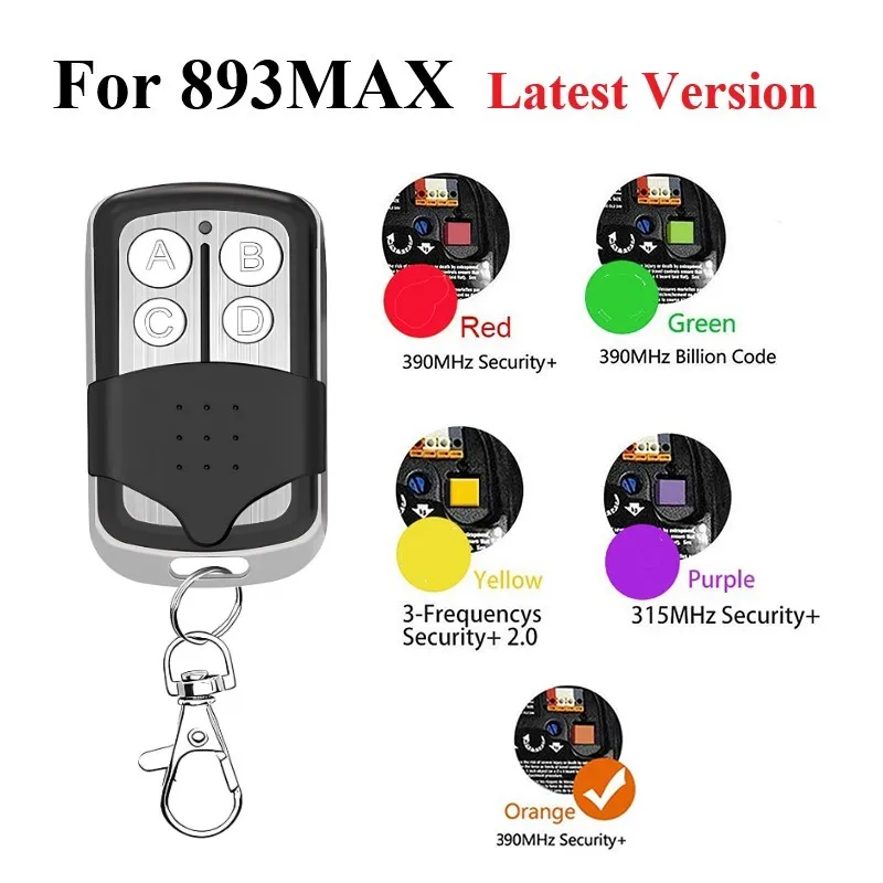 Telecomando Apriporta Per Garage A 4 Pulsanti 893Max Con Sostituzione Portachiavi Per Telecomando Apriporta Per Garage Lift Master Craftsman