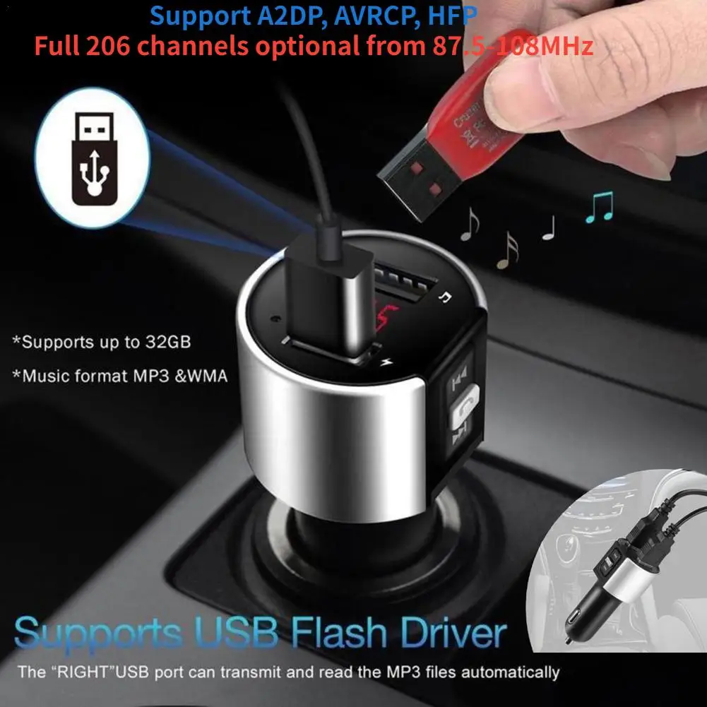 Luce Rossa $ C26S Trasmettitore Fm Bluetooth Veicolo Bluetooth Vivavoce Auto Mp3 Veicolo Bluetooth Mp3 Veicolo Lettore Mp3 Auto Mp3