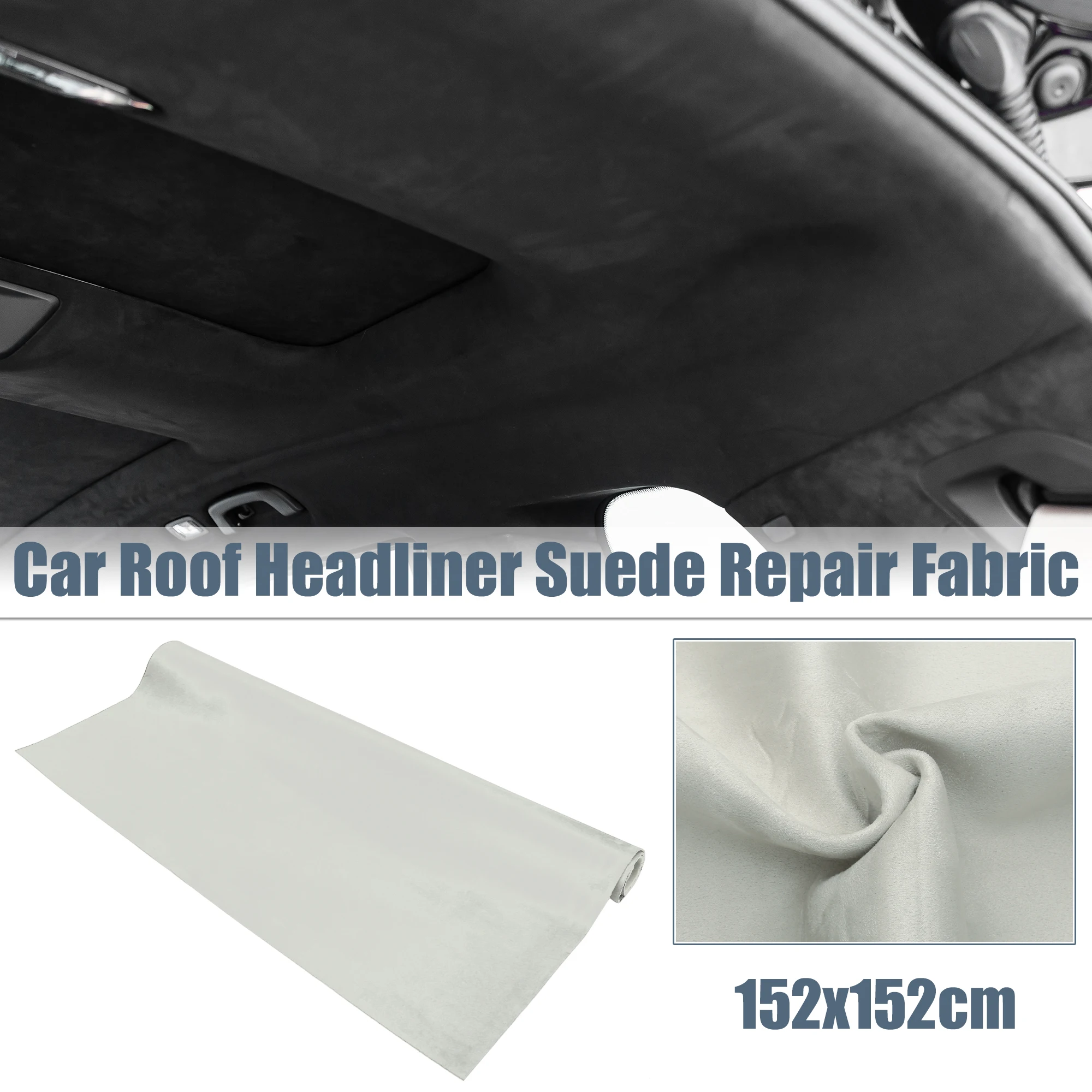 Uxcell Suede Headliner Fabric Foam Backed Per Car Interior Trim Protect Aging Rotto Sbiadito Riparazione Fai Da Te Sostituzione 7 Dimensioni