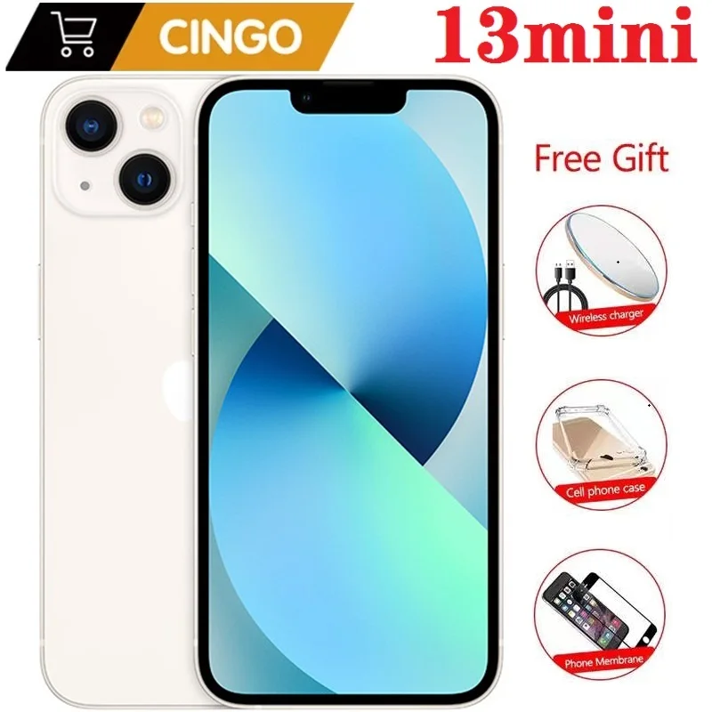 Sbloccato Iphone 13 Mini 128Gb/256Gb Rom A15 Ios 5G Face Id 5.4 "Schermo Oled Smartphone 12Mp Cellulare Iphone 13 Mini