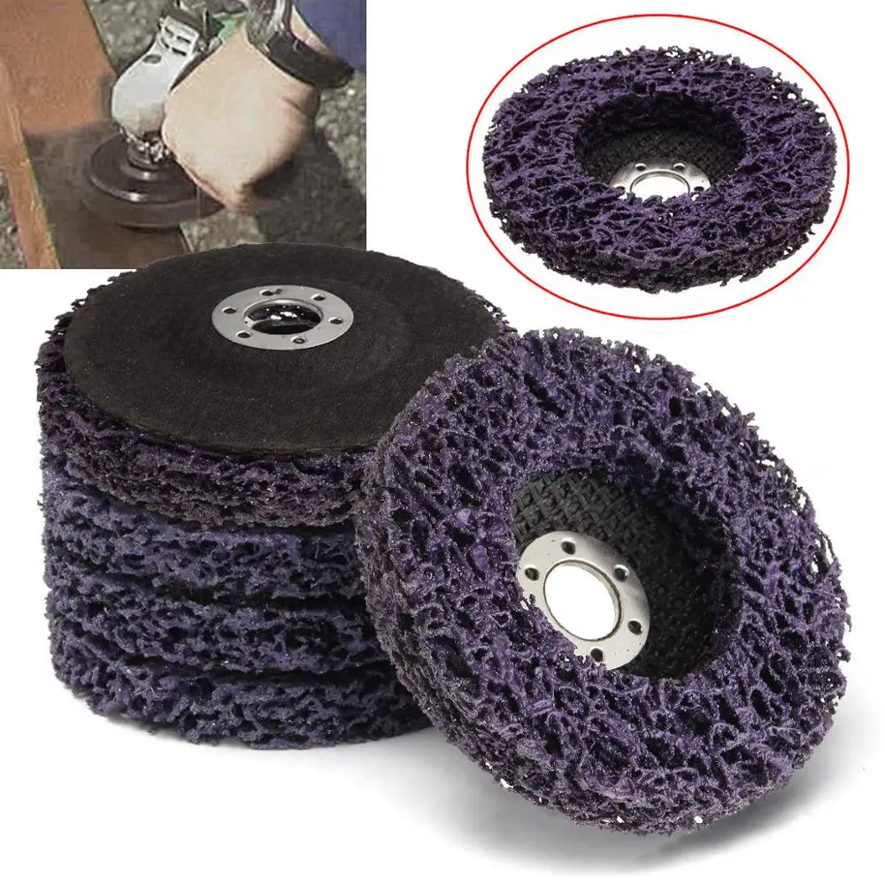 5 Pz/Set 100X16Mm Poly Strip Stripper Disc Stripper Clean Grinder Remover Rimozione Vernice Ruggine Levigatura Lucidatura