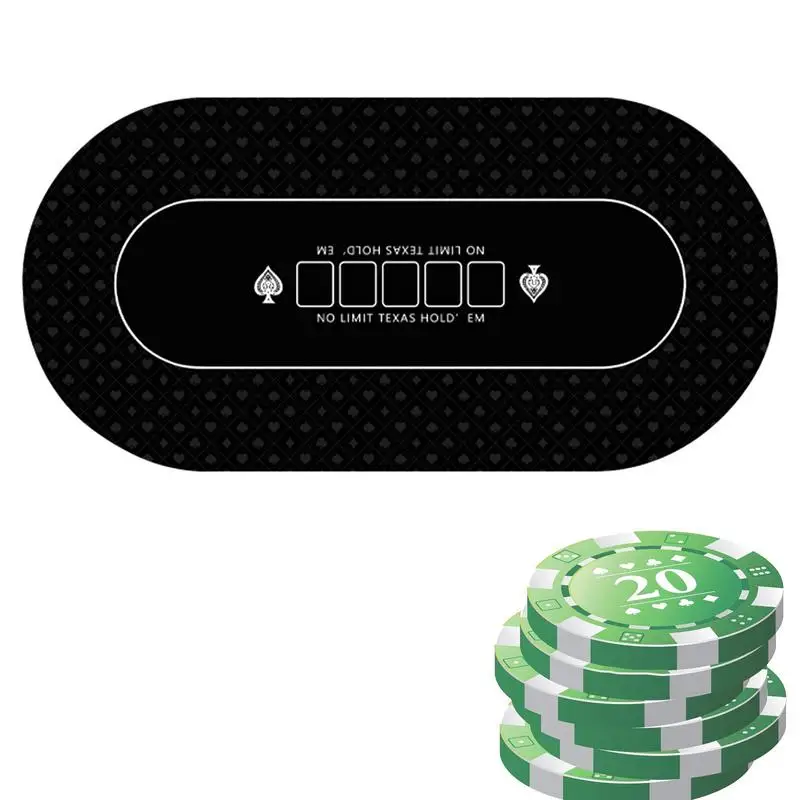 Tovaglia Da Casinò 120X60Cm Tappetino Da Poker Texas Holdem Tappetino Da Poker Antiscivolo Tappetino Da Tavolo Da Poker Per Poker Party Theme Party Po