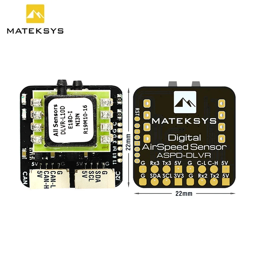 Matek System Digital Flight Speed Sensor Aspd-Dlvr Ardupilot Ap_Perph F405/F303 Can Node 4.5 ~ 5.5V Per Rc Fpv Racing Drone