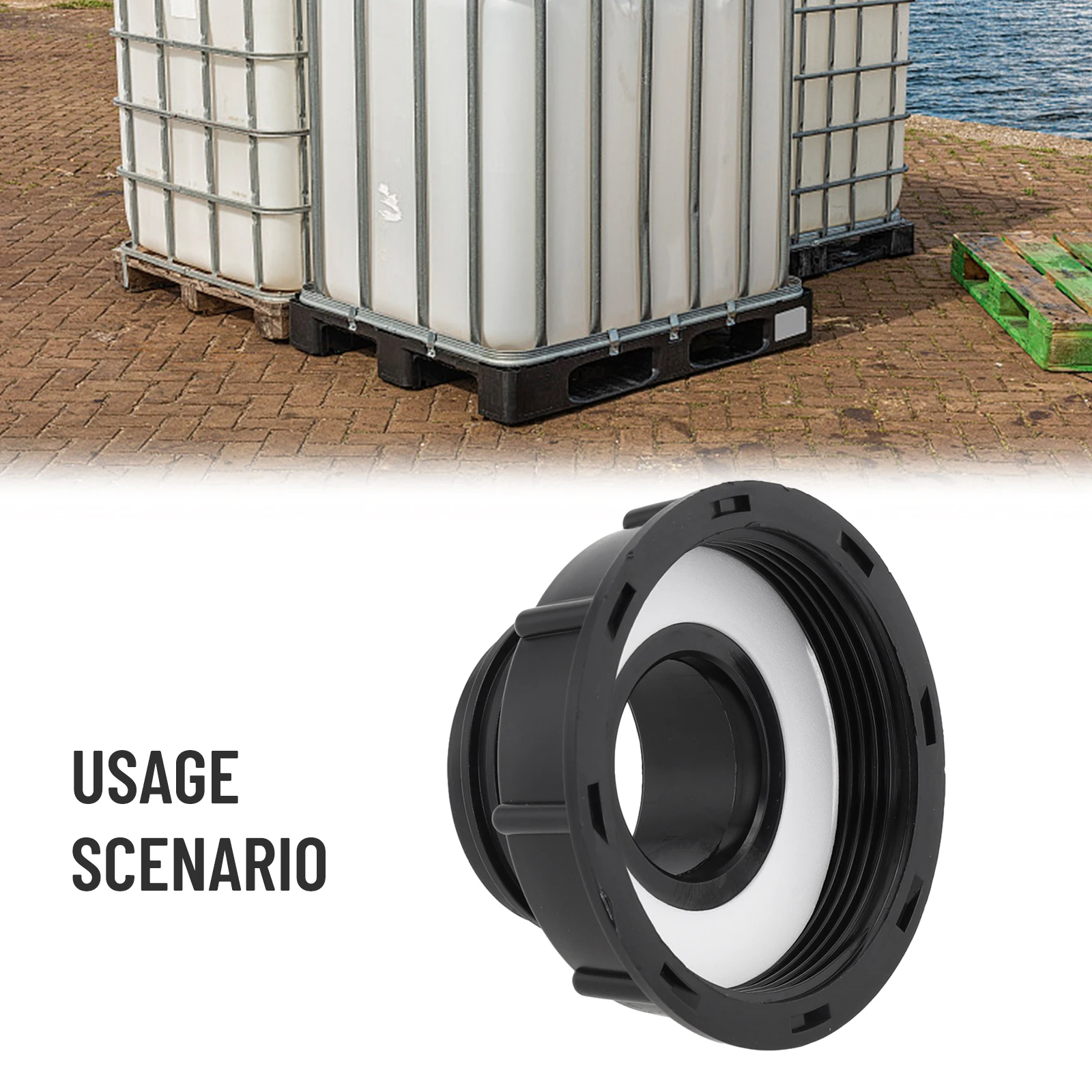 Connettore Ibc Adapter 80Mm Ibc Adapter Ibc Tank Connector Plastica Per Ridurre L'Imballaggio Dell'Adattatore Per Contenitori Ibc