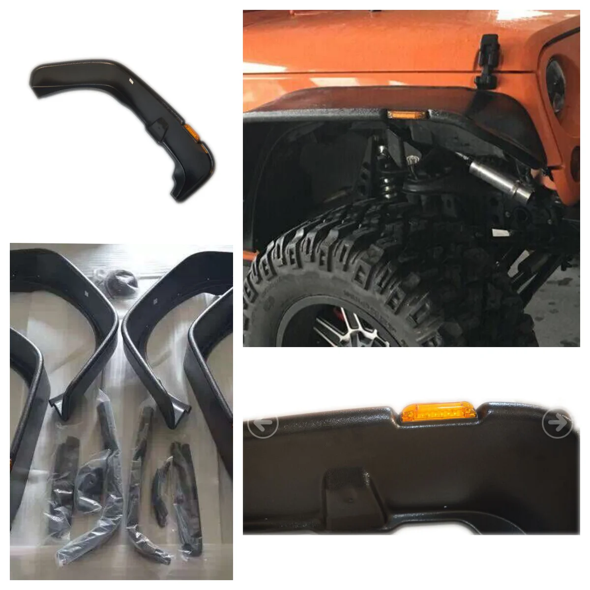 Parafango Per Aereo Jk Flare Con Led J094 Per Accessori Jeep Jk Wrangler
