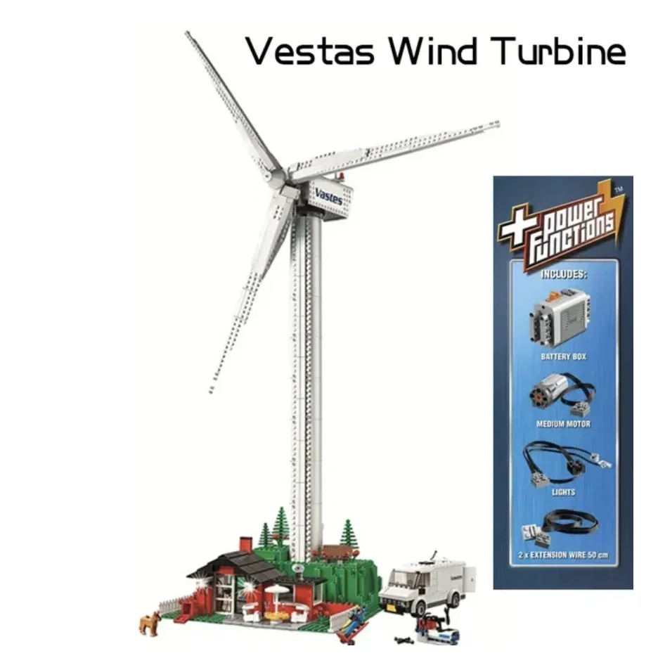 10268 Creative Series Paras Wind Turbine Building Blocks Mulini A Vento Elettrici Mattoni Tecnici Giocattoli Per Bambini Ragazzi Regali 11394