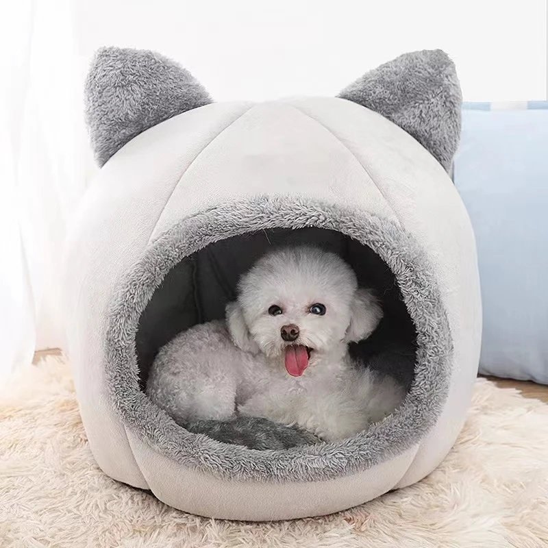 New Indoor Dog House Of Cats Goods For Cats Houses Forniture Kennel Pet Puppy Small Bed Cat Products Home Garden