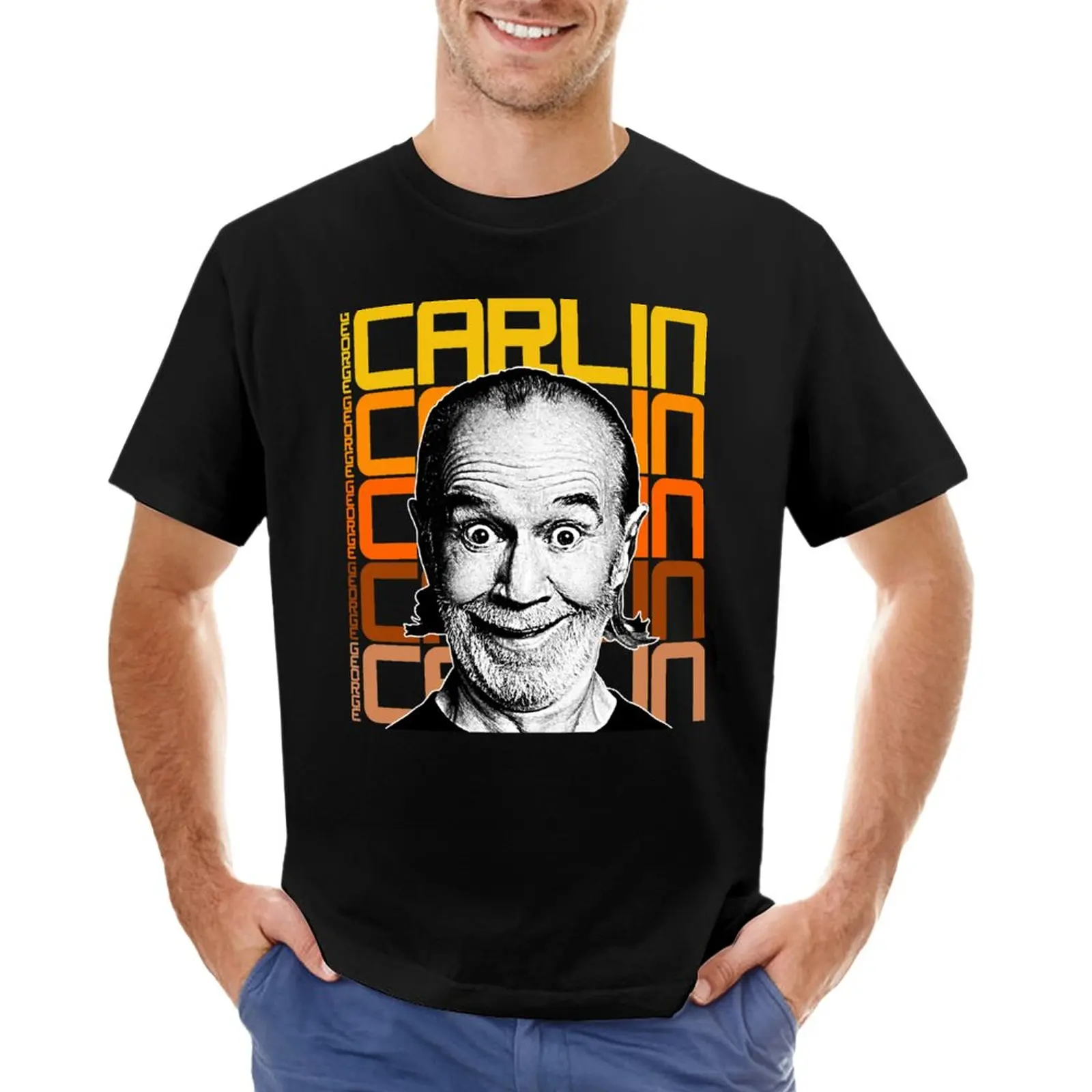 George Carlin :: Retro Comedy Fanart Tribute T-Shirt T-Shirts Man Anime Clothes Mens Funny T Shirts