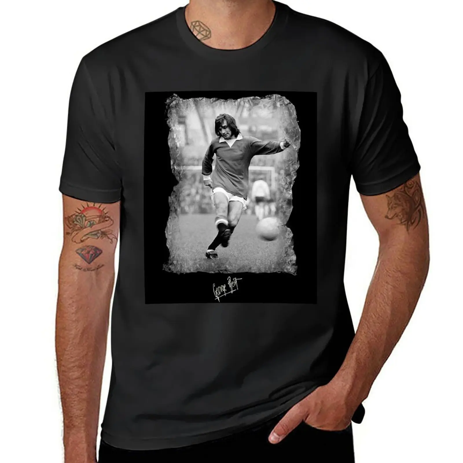 New George Best T-Shirt Manica Corta Abbigliamento Vintage T-Shirt Anime Magliette Divertenti Da Uomo