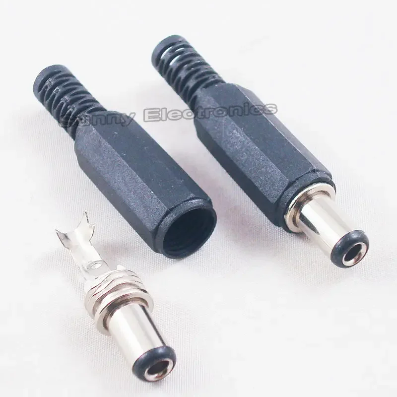 10 Pz 2.5X5.5X9Mm Breve Maschio Dc Power Jack Plug