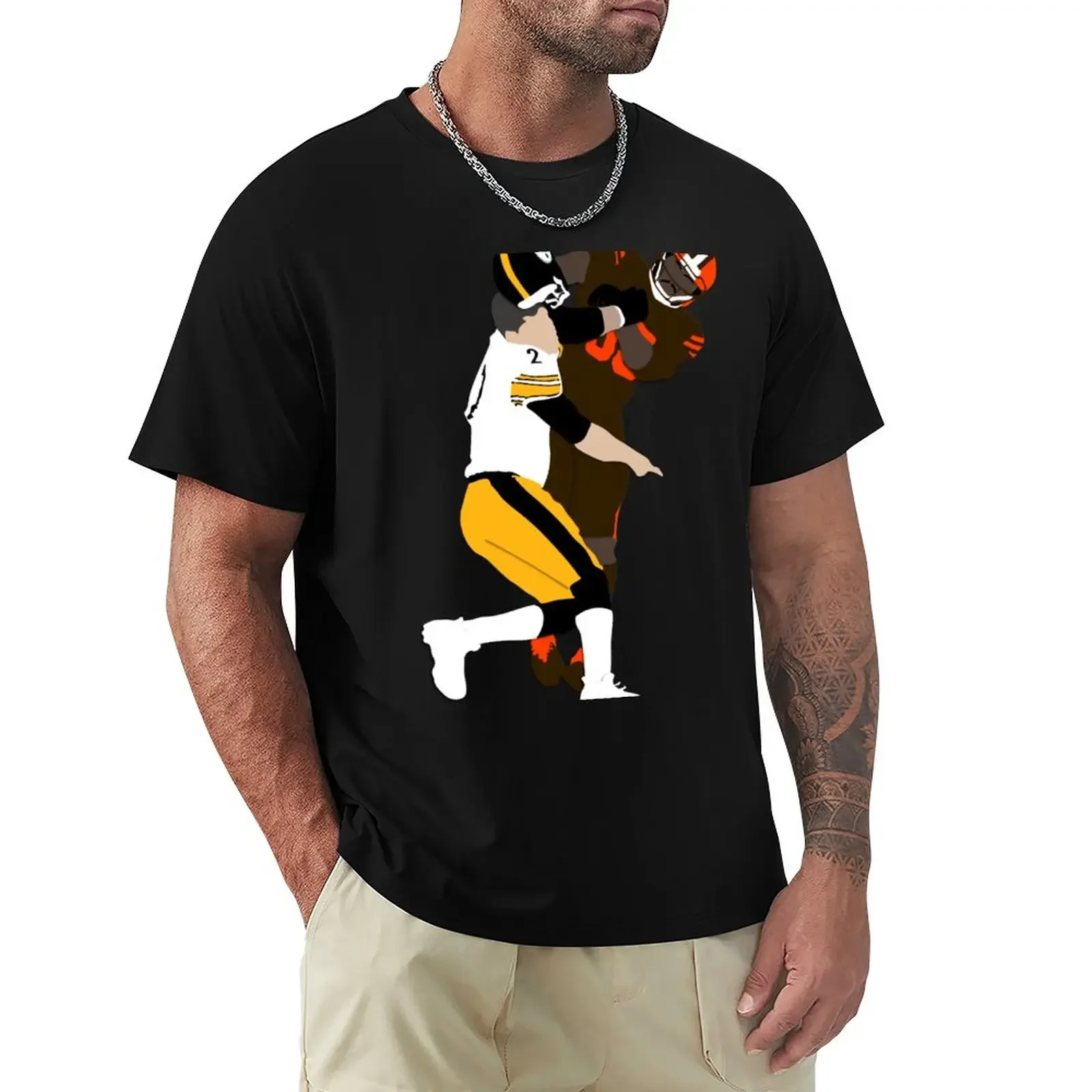 Myles Garrett He-Lmet T-Shirt Vestiti Estivi Top Magliette Uomo
