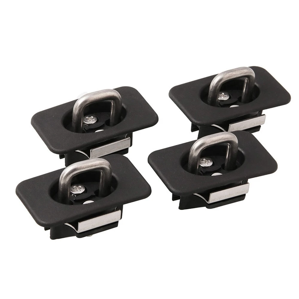 4Pcs Tie Down Anchors 3000 Lbs Retrattile Truck Bed Top Side D Ring Per Ford F-150 F150 1998-2014 15074252