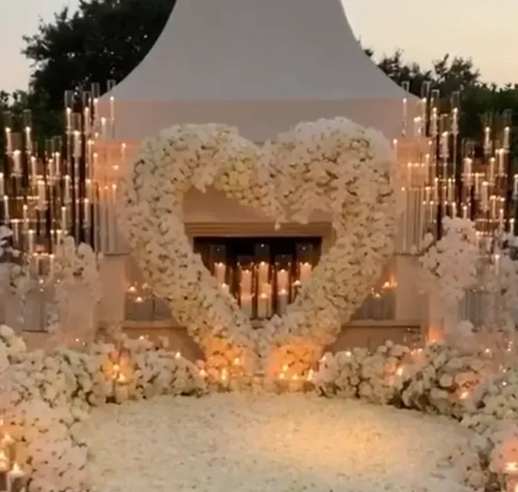 Matrimonio Truss Arch Love Arch Peach-Core Iron Frame Heart Portal Frame Cornice A Forma Speciale Arco A Cuore
