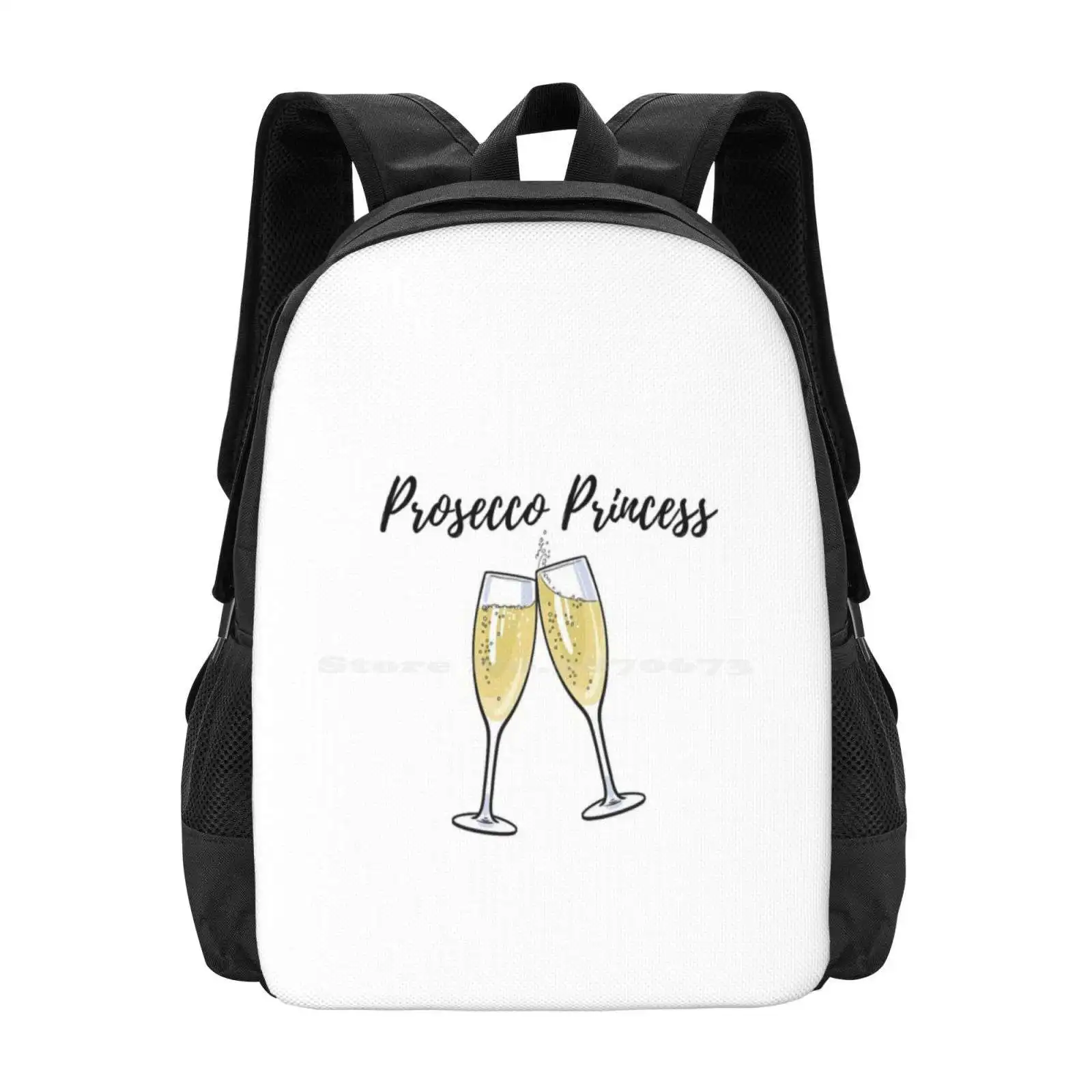 Prosecco Princess School Bags Zaino Per Laptop Da Viaggio Prosecco Princess Drinks Hen Party Girls Fun Night In Night Out Ladies