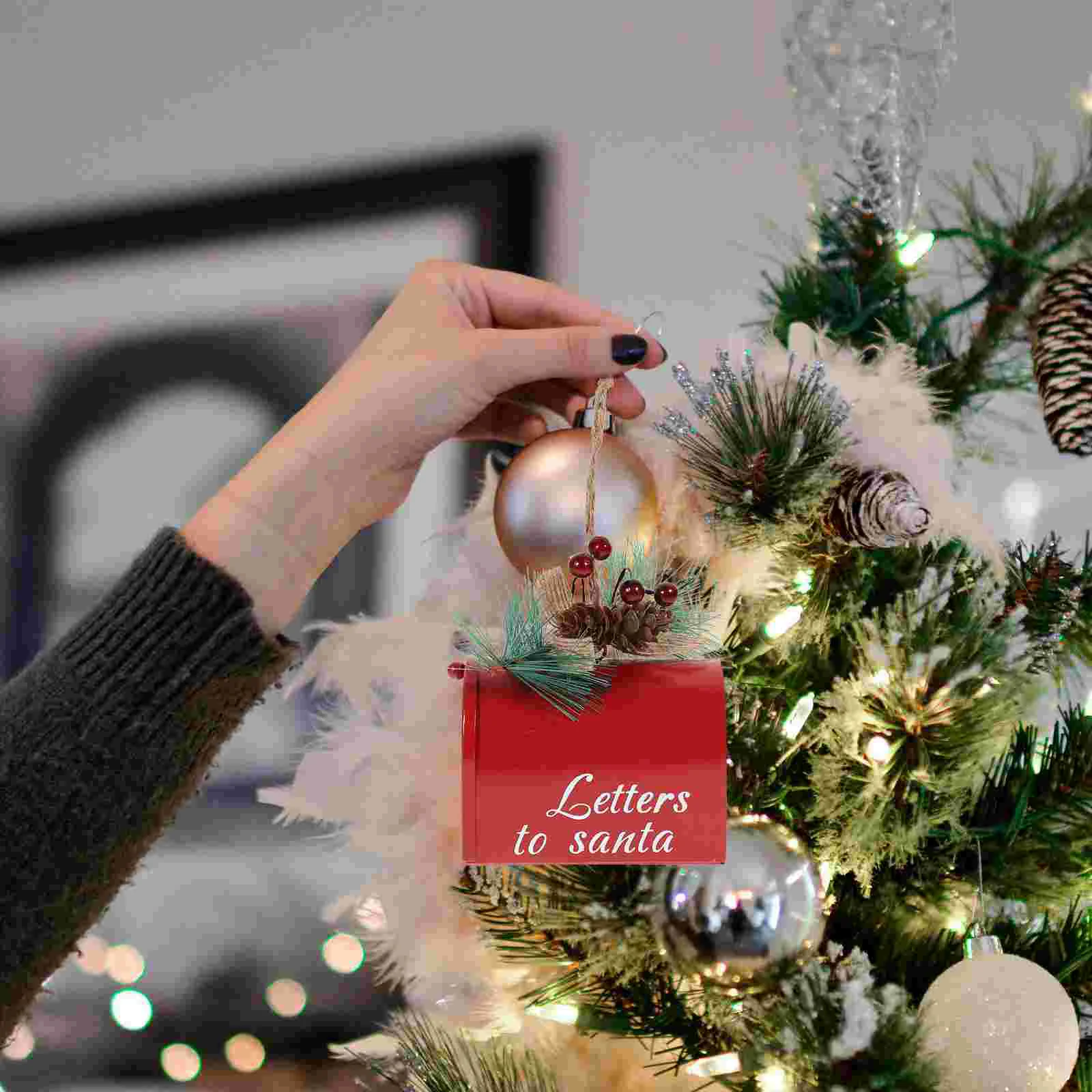 1Pc Nice Xmas Pendant Xmas Tree Hanging Decor Mailbox Pendant Home Pendant