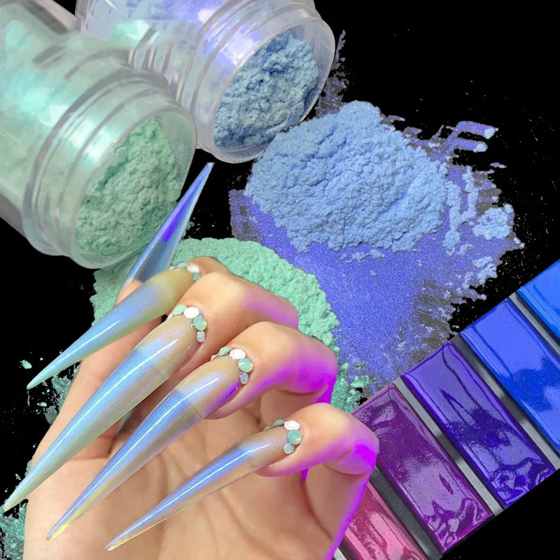 Colorful Aurora Mirror Powder Fairy Mermaid Pigment Chrome Iridescente Holographic Dust Pearl Chrome Iridescente Pigment Powder