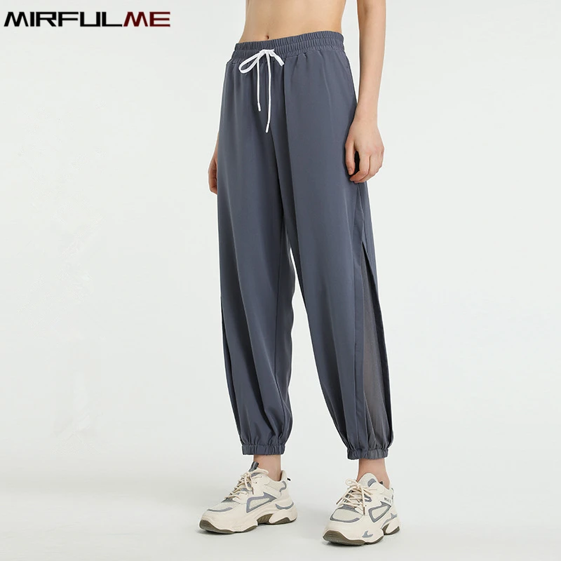 Donne Allentate Yoga Harem Pant Mesh Leggings Sportivi Traspiranti Con Tasca Quick Dry Running Bloomers Ragazze Gym Workout Jogger Pants