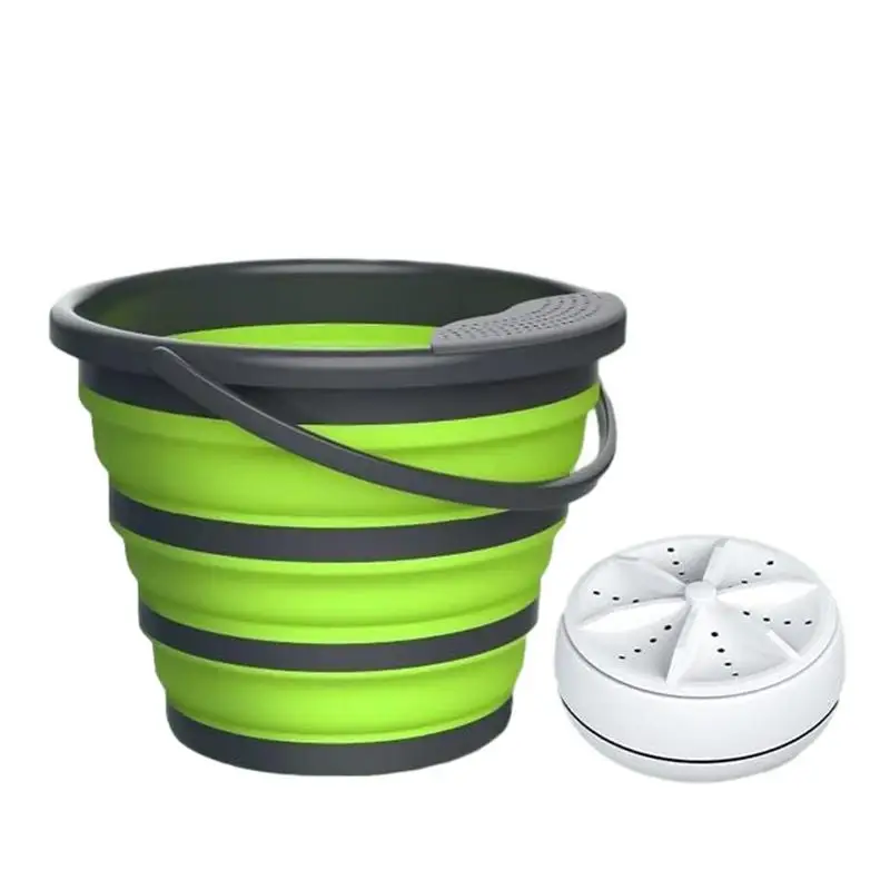 Lavatrice Da Viaggio 10L Pulizia Ad Ultrasuoni E Turbina Lavatrice Pieghevole 24W Lavatrice Piccola Alimentata Tramite Usb Pulizia Compatta