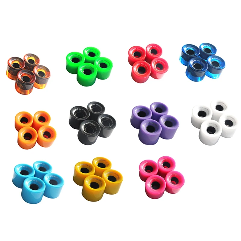 Strikate 4Pcs 60 X45Mm Cruiser Skateboard Wheels Pu Wheels Long Board Cruiser Wheels