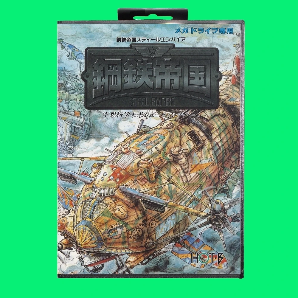 Steel Empire Game Cartridge 16Bit Md Game Card Con Jp Cover Retail Box Per Sega Mega Drive