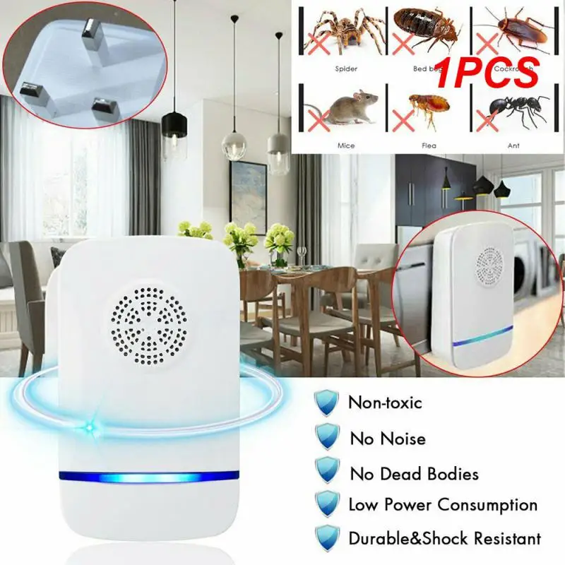 1 Pz Ultrasuoni Elettronico Repellente Per Parassiti Repellente Per Zanzare Topo Ratto Ragno Insetto Repellente Per Parassiti Multi-Funzione Insetto R