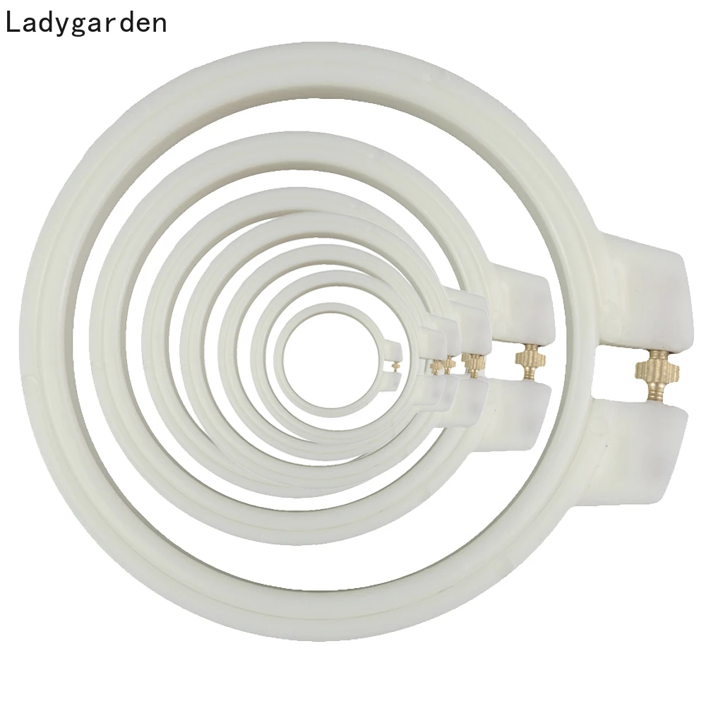 7Pcs 7/9/12/15/19/22/27Cm Abs Plastic Frame Embroidery Hoop Ring Circle Round Loop For Cross Stitch Hand Needlecraft Diy Tool