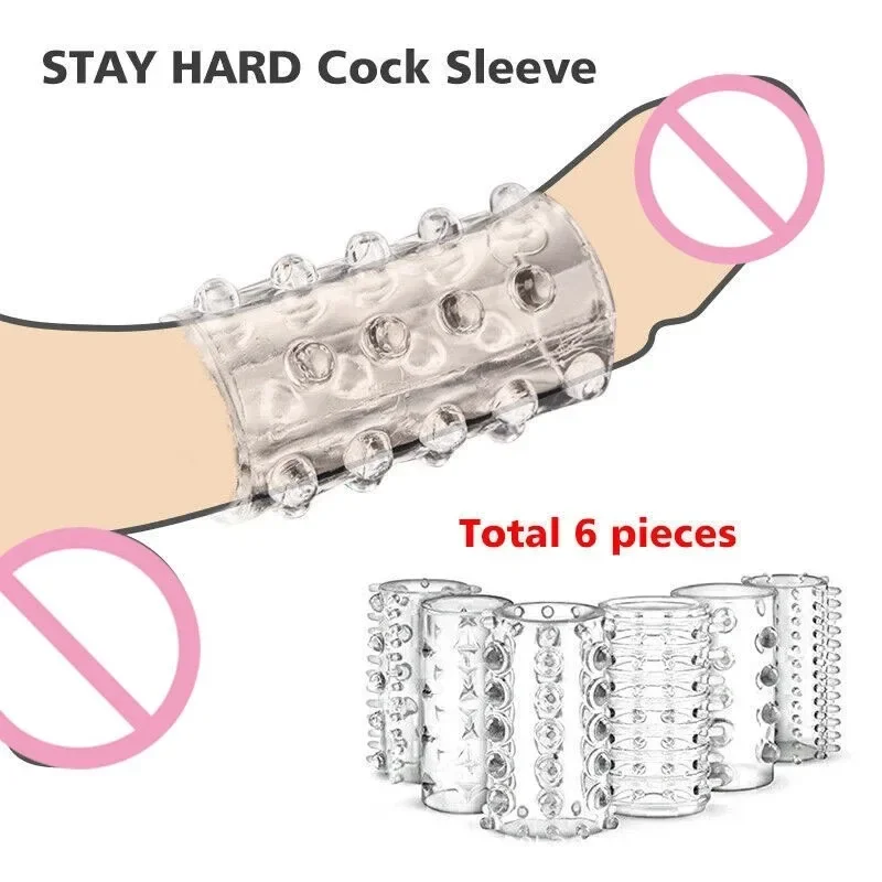 6Pcs Cock Rings For Men Extender Sexy Penis Sleeve Prodotti Intimi Per Adulti 18 + Erezione Cockring Anelli Erotici Sessuali Del Pene