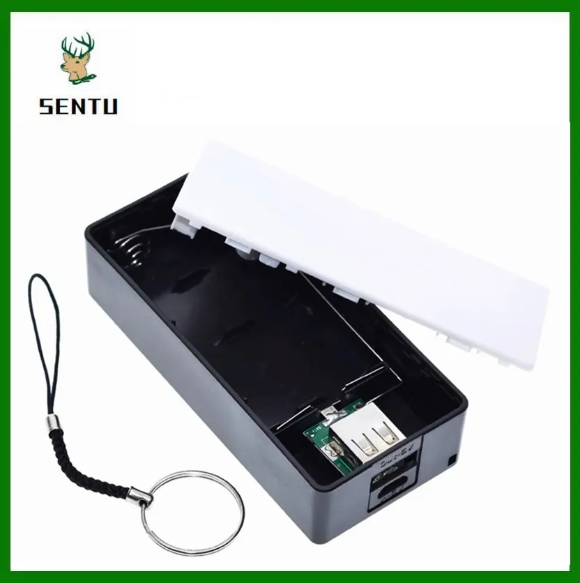 2 X18650 Usb Power Bank Case Kit 18650 Caricabatteria Fai Da Te Box Shell Kit Nero Per Smart Phone Mp3 Electronic Mobile Charging