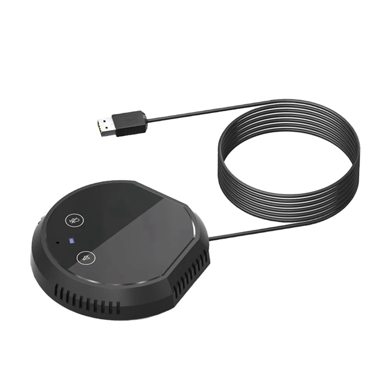 Desktop Usb Conference Mic 360 ° Condensatore Omnidirezionale Plug & Play Pc Computer Mic Touch-Sensor Pulsanti Switch