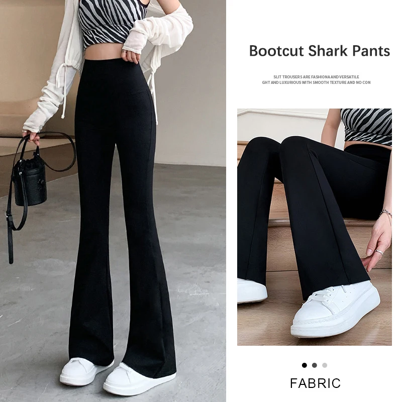 Leggings Svasati Pantaloni Da Yoga Pantaloni A Gamba Larga A Vita Alta Da Donna Pantaloni Sportivi Da Palestra Neri Svasati Pantaloni Da Ballo Taglie 
