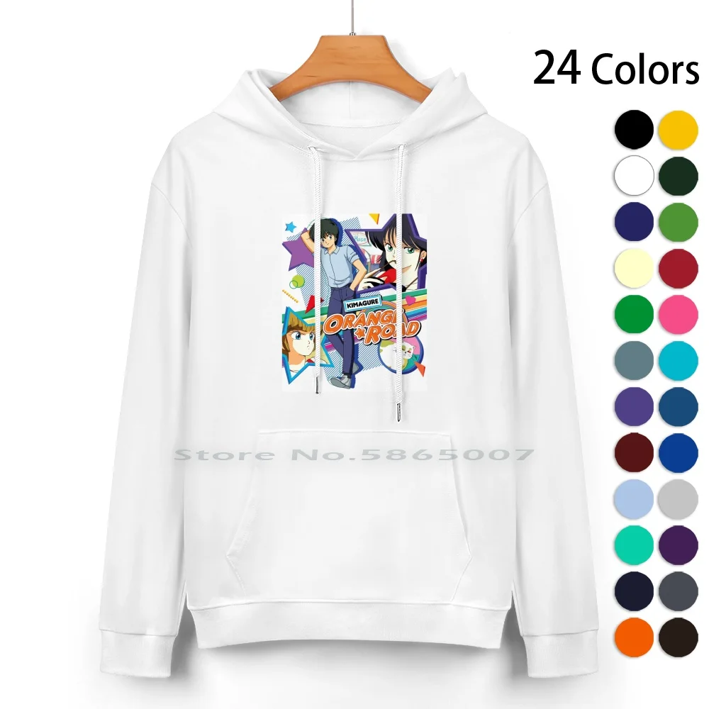 Kimagure Orange Road Felpa Con Cappuccio In Puro Cotone Maglione 24 Colori Kimagure Orange Road Madoka Ayukawa Geek Cartoon Manga Anime Girl
