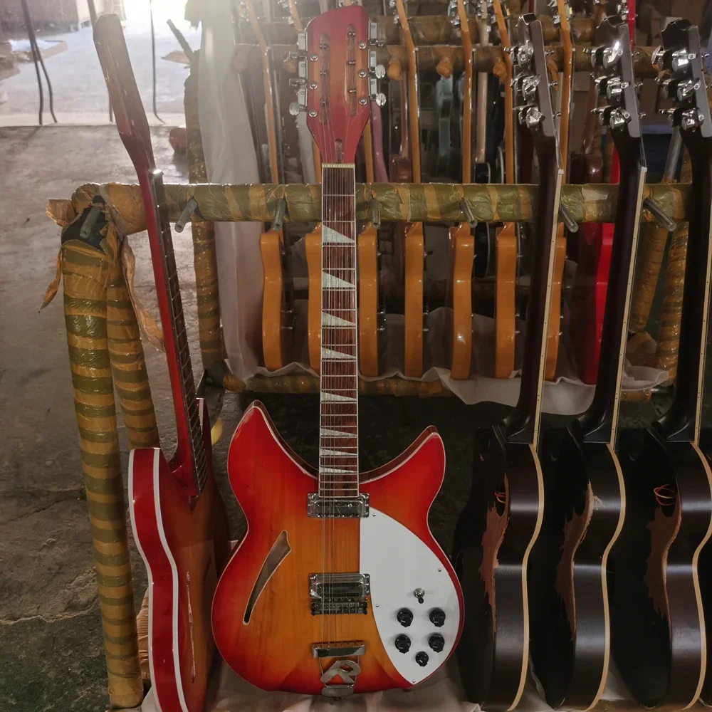 Chitarra Elettrica Rickenbacker 360, Corpo Semi-Cavo, Chitarra A 12 Corde, 5 Pezzi Di Collo Di Giunzione In Legno