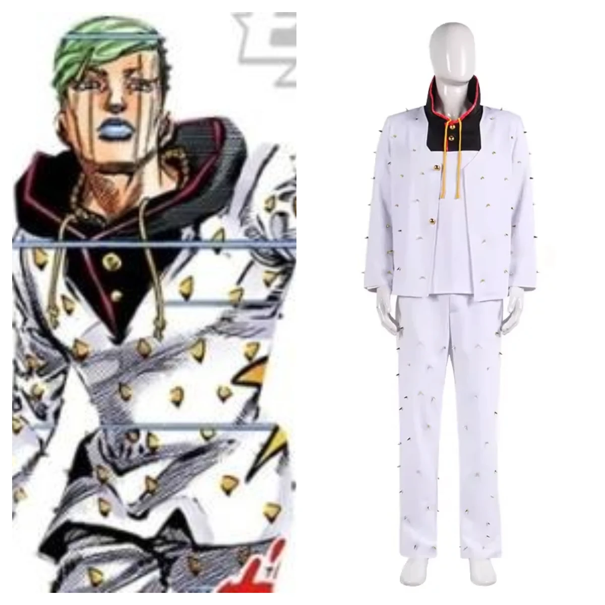 Jojolion Jobin Higashikata Suit Halloween Christmas Outfit Adult Party Suit Carnival Fancy Set Costume Cosplay
