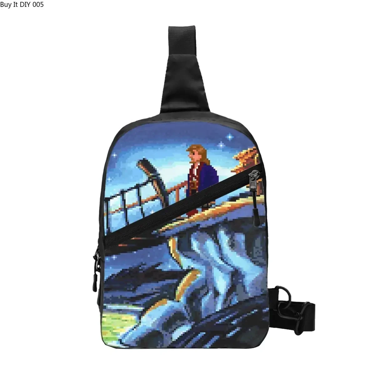 Scab Island Panorama Sling Chest Bag Zaino A Tracolla Personalizzato Monkey Island Per Uomo Ciclismo Campeggio Daypack