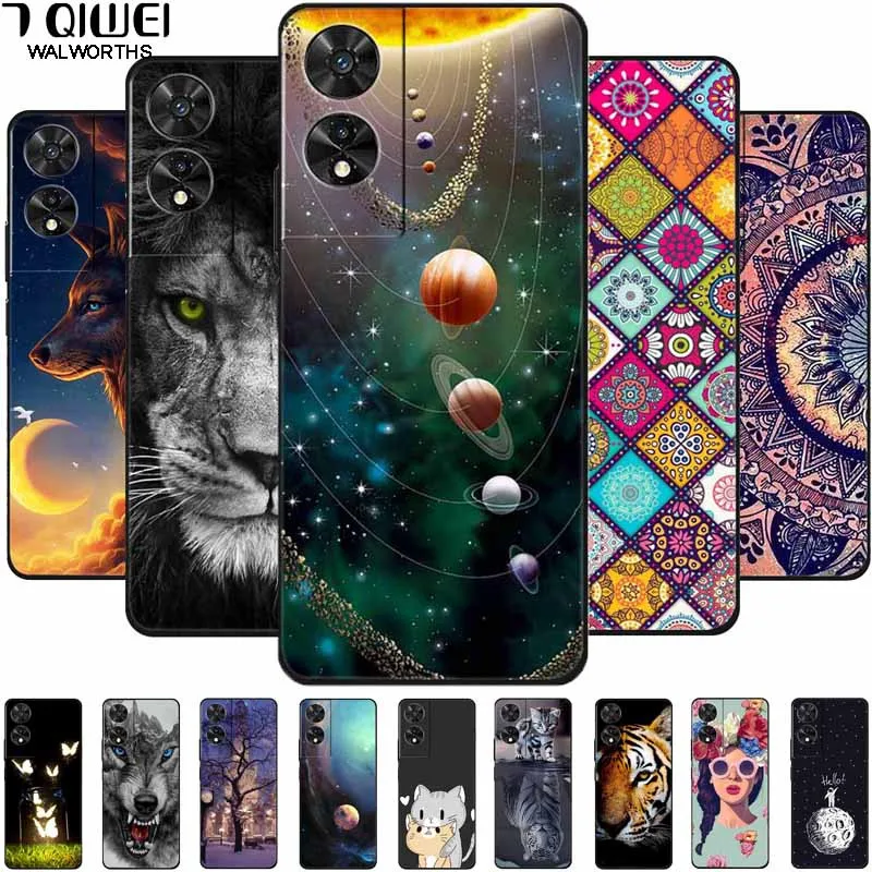 Custodia Per Telefono Per Tcl 505 Cover Silicone Fashion Space Tpu Funda Per Tcl 505 Protector Capas Wolf Lion Coque Per Stampa Tcl505