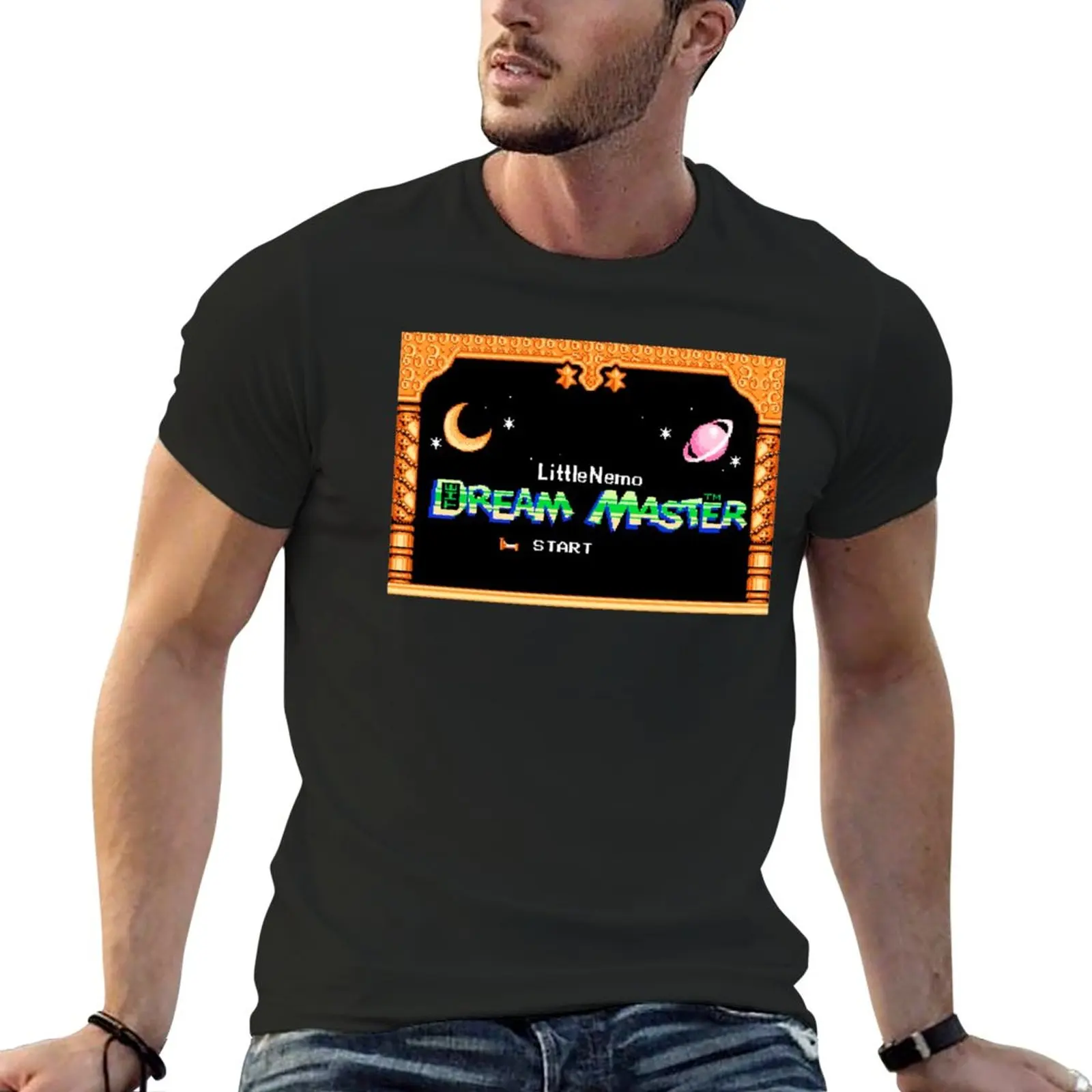 Little Nemo Title Screen T-Shirt Vintage Summer Top Vintage Clothes Anime Clothes Mens Graphic T-Shirt Anime