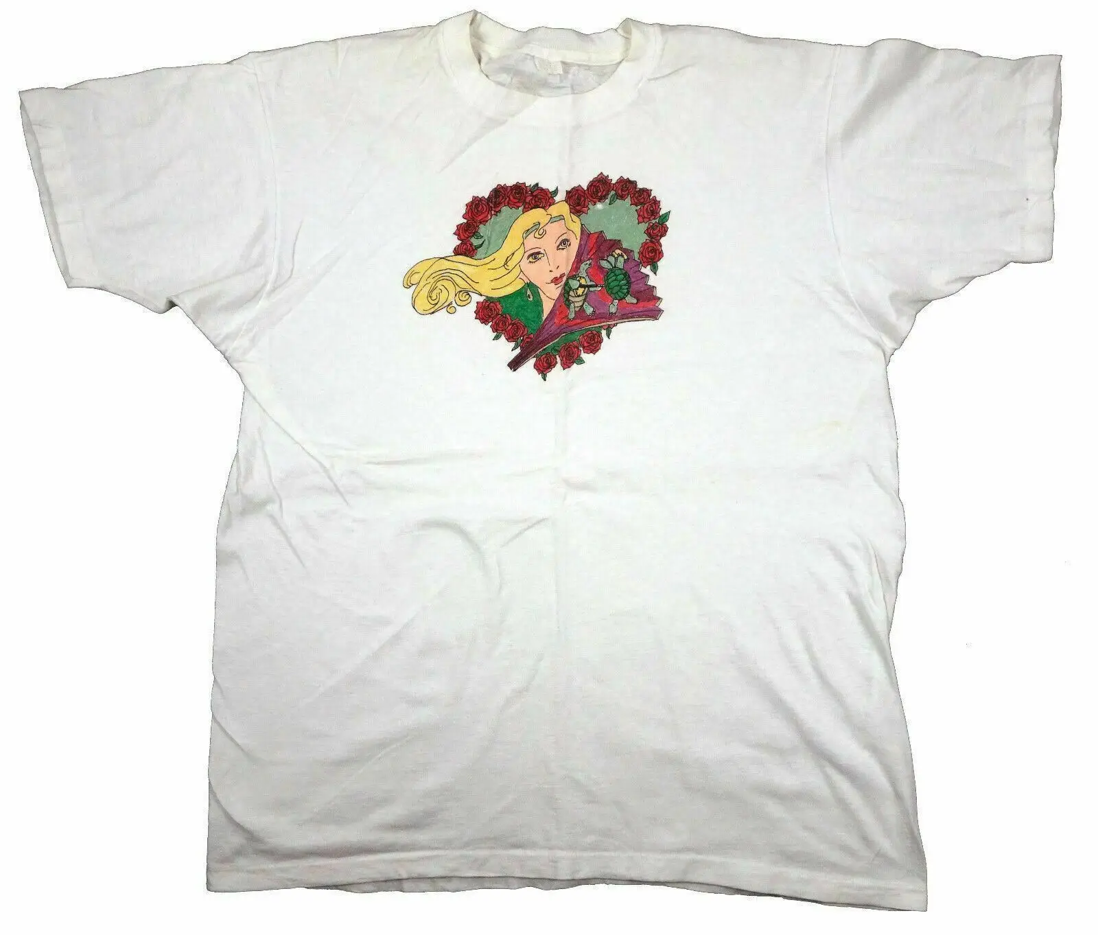Grateful Dead Lot Tee Vintage T Shirt Terrapin Station Roses Heart Medium 1980S Maniche Lunghe O Corte