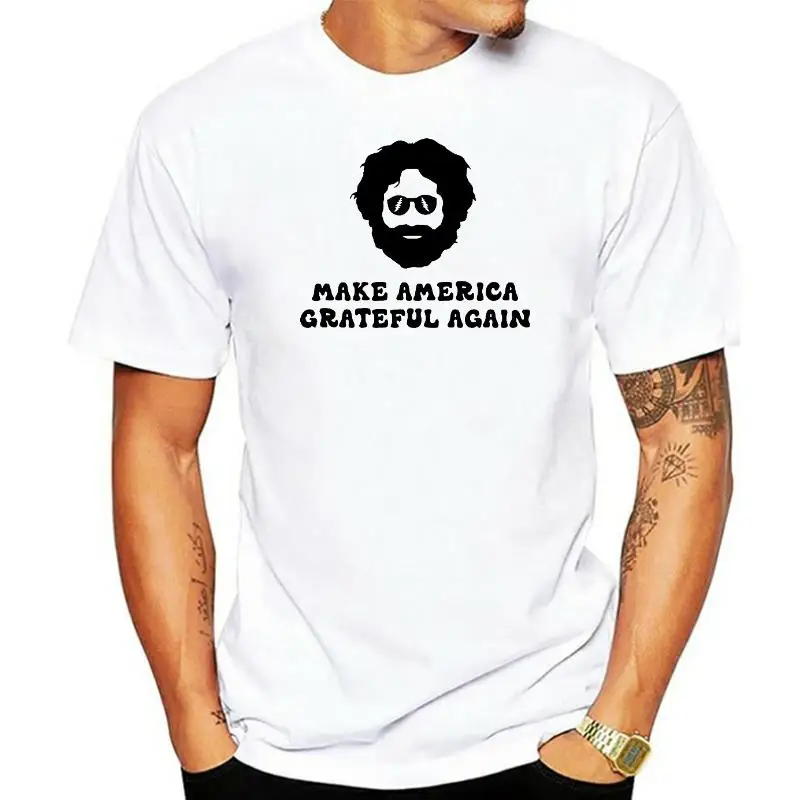 Rendi L'America Grata Di Nuovo Camicia Divertente Jerry Garcia Graphic Tee The Grateful-Dead Merch Shirts Gift Gfor Fans Hipster Tops