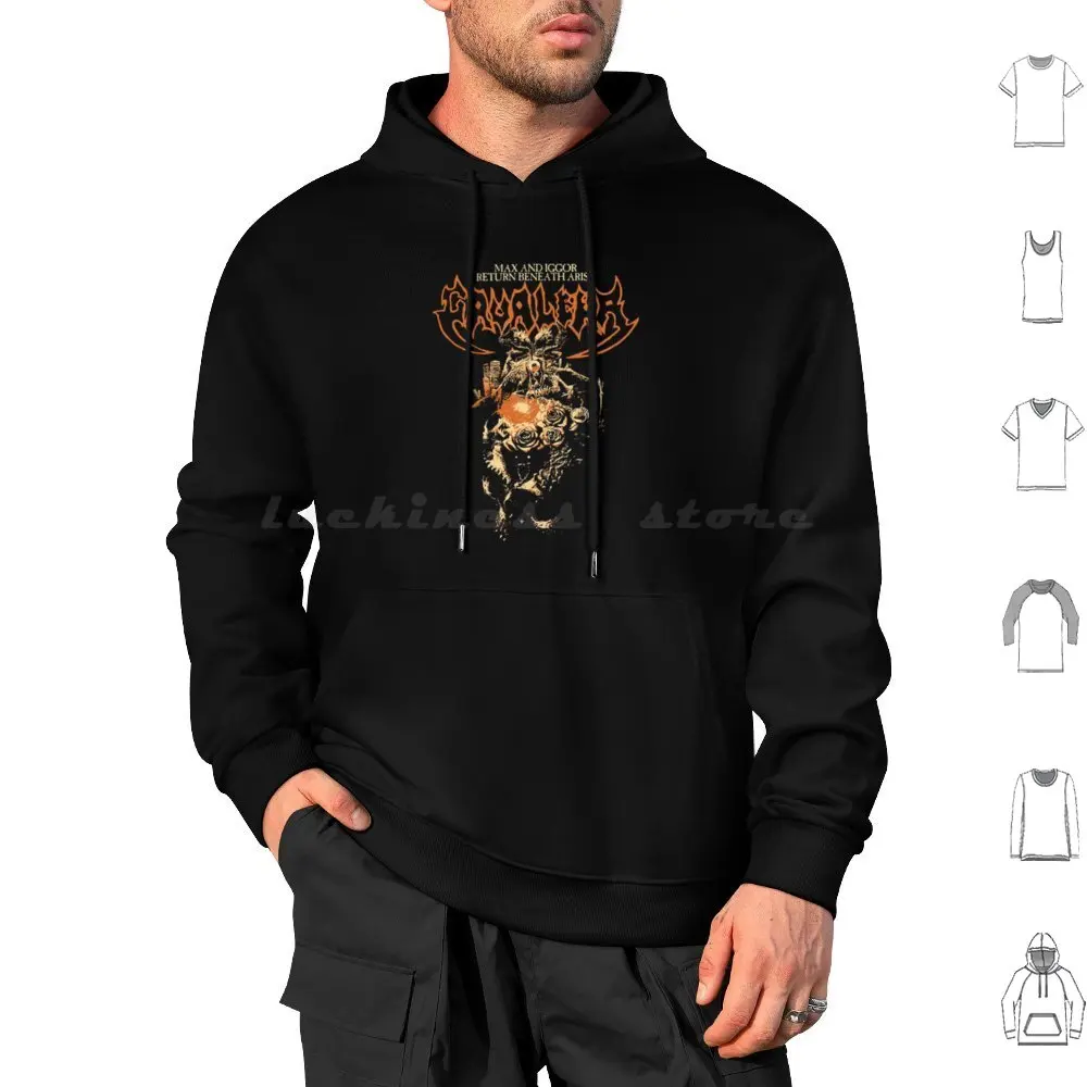 Ritorno Sotto-Felpe Con Cappuccio Manica Lunga Sepultura Logo Sepultura Song Sepultura Band Trending Logo Greenday Sepultura