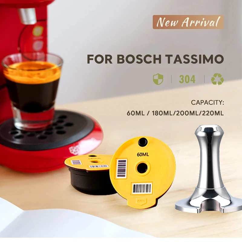 Capsula Di Caffè Riutilizzabile Bosch Per Macchina Tassimo Bosch Tazza Filtro Ricaricabile Pod Macchina Per Caffè Espresso 60/180M