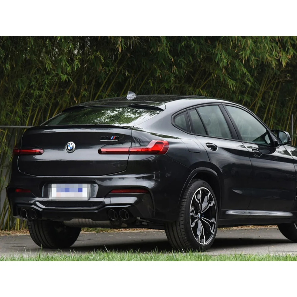 Spoiler Nero Ala Per Bmw X4 G02 2014-2022 Spoiler Top Wings Black Lip Body Kit Splitter Trunk Trim Affix Stick Accessori Per Auto
