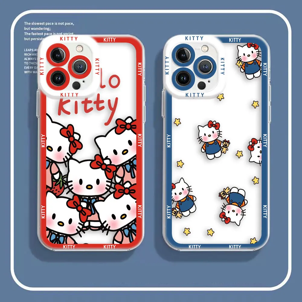 Cover Angel Eyes Custodia Trasparente Per Telefono Per Xiaomi Redmi Note 13 12 12S 11 11T 11S 10 9 10S Pro Max Plus Custodia Cartoon Holle Kitty Cat